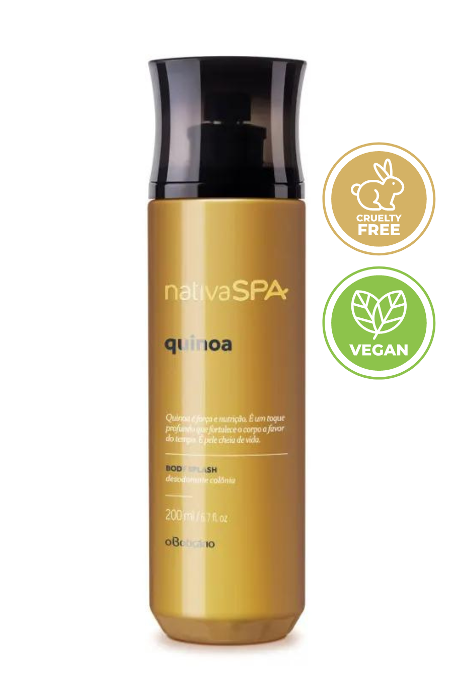 Nativa SPA Quinoa Body Splash (Vegan) 200 ml - O Boticario - Brazilian Body Care | Brazilian Perfum Hair Skin Care Cosmetics online - Missy Mô