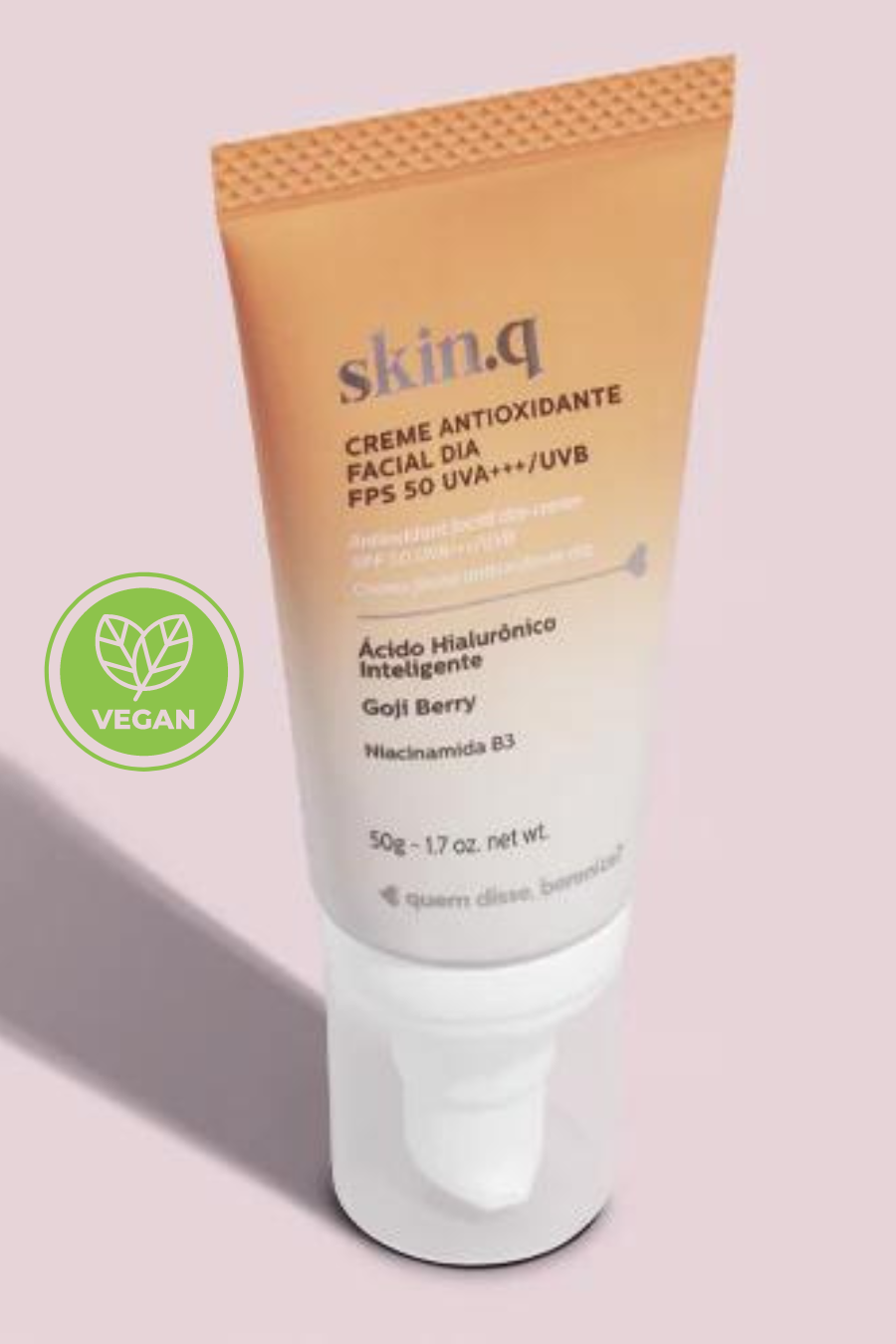 Skin.q Antioxidant facial day cream SPF 50 U.V.A *** /U.V.B - (Vegan) 50 g.