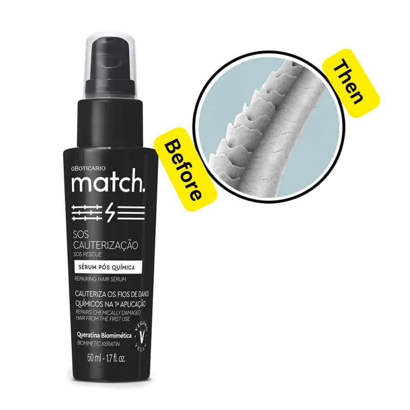 Match SOS Cauterization Post-Chemistry Serum (VEGAN) 50 ml | Brazilian Perfum Hair Skin Care Cosmetics online - Missy Mô