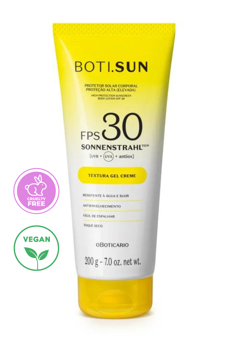 Boti.Sun VEGAN Body Sunscreen Gel Cream SPF 30 200 g - Brazilian Body Care | Brazilian Perfum Hair Skin Care Cosmetics online - Missy Mô