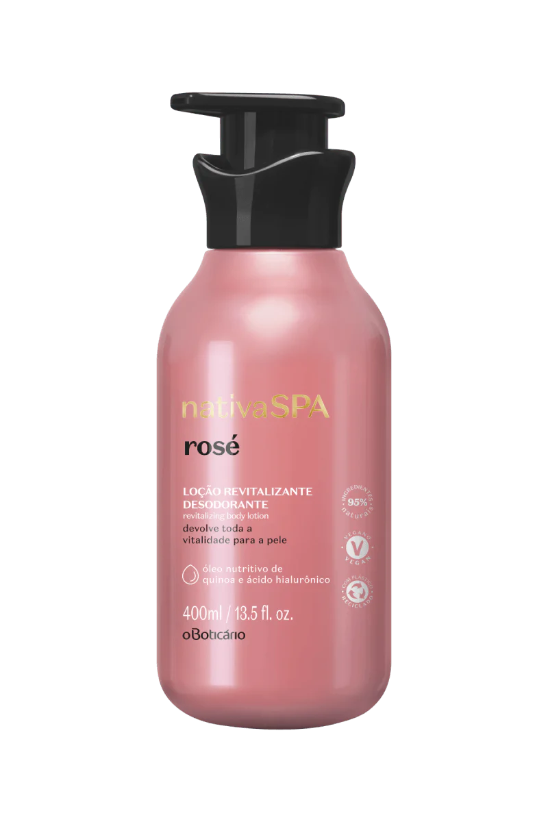 Nativa SPA ROSÉ REPLENISHING BODY LOTION (Vegan) 400 ml - O Boticario - Brazilian Body Care | Brazilian Perfum Hair Skin Care Cosmetics online - Missy Mô