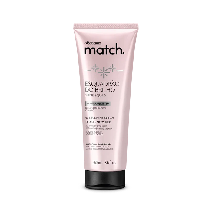 Match Shine Squad Brazilian Hair Shampoo 250 ml - O Boticario - Brazilian Body Care | Brazilian Perfum Hair Skin Care Cosmetics online - Missy Mô