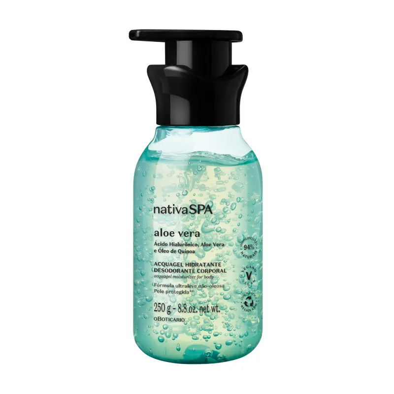 Nativa SPA Acquagel Moisturizer Corporal Aloe Vera 250 g (vegan) - O Boticario - Brazilian Body Care | Brazilian Perfum Hair Skin Care Cosmetics online - Missy Mô