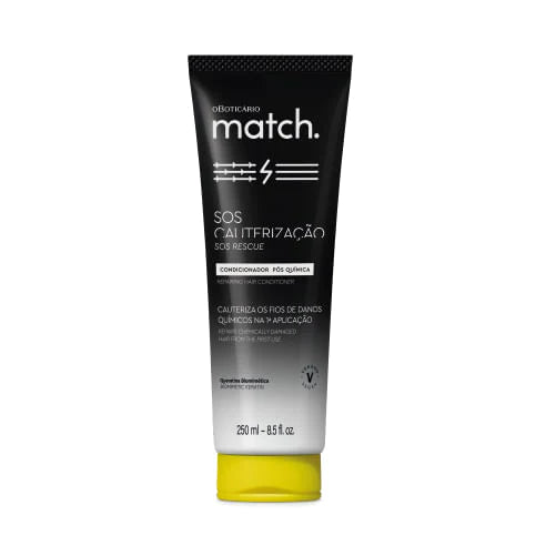 Match S.O.S Rescue Brazilian Hair Conditioner (Vegan) 250 ml - O Boticario - Brazilian Body Care | Brazilian Perfum Hair Skin Care Cosmetics online - Missy Mô