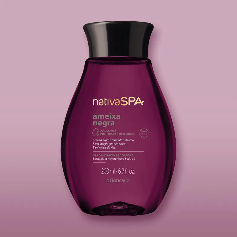 Nativa SPA Black Plum BODY OIL 200 ml (Vegan)  - O Boticario - Brazilian Body Care | Brazilian Perfum Hair Skin Care Cosmetics online - Missy Mô