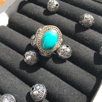 Ring Turquoise and Sterling Silver - Shop Women's Clothing | Affordable Ladies Apparel & Accessories online - Missy Mô