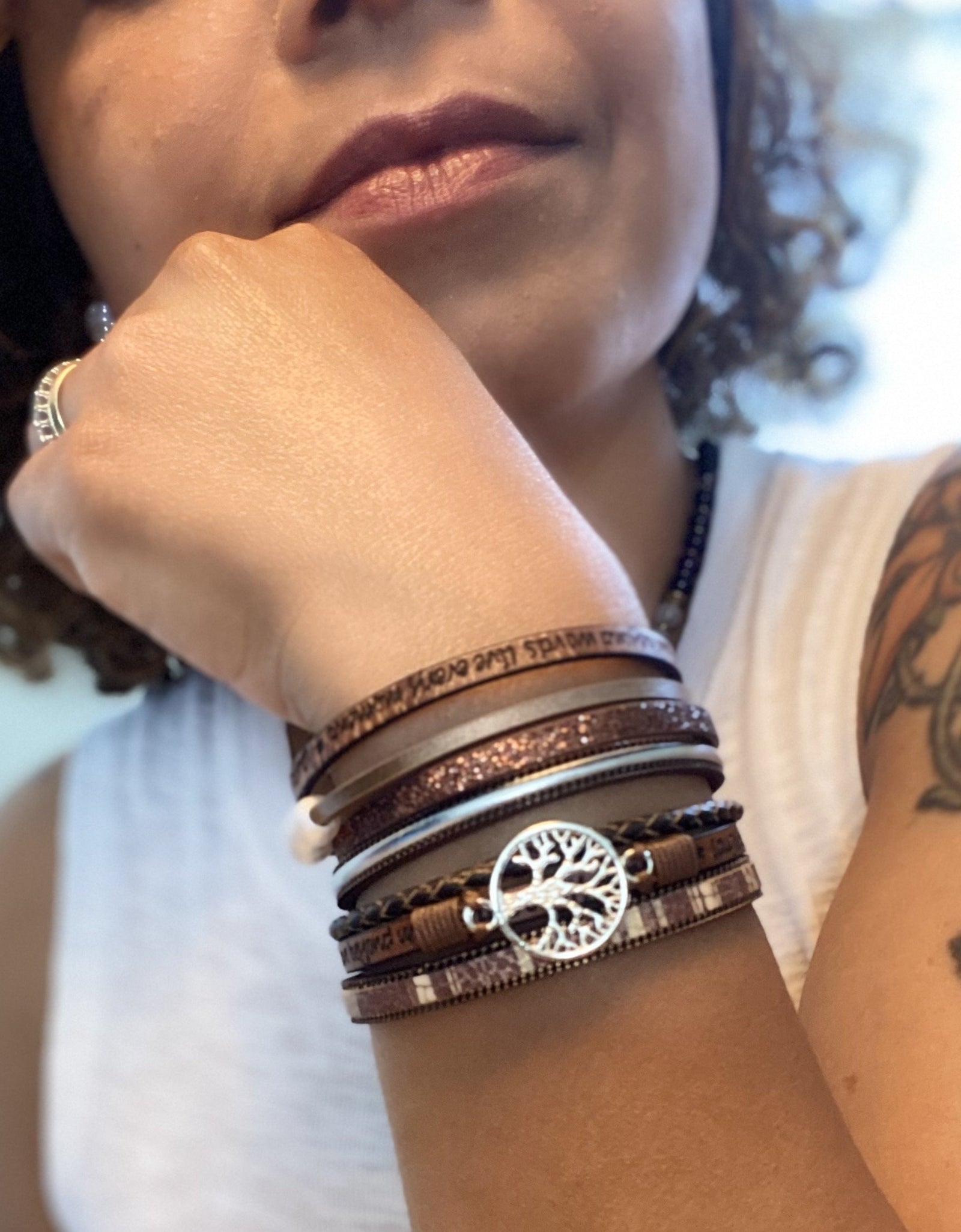 Tree of Life Pearl Leather Bracelets - Shop Women's Clothing | Affordable Ladies Apparel & Accessories online - Missy Mô